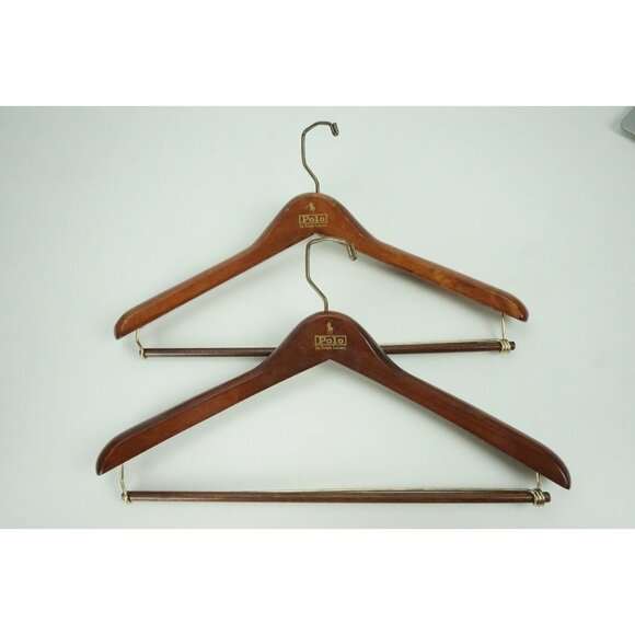 Polo Ralph Lauren Heavy Wooden Suit Hangers Set of 2